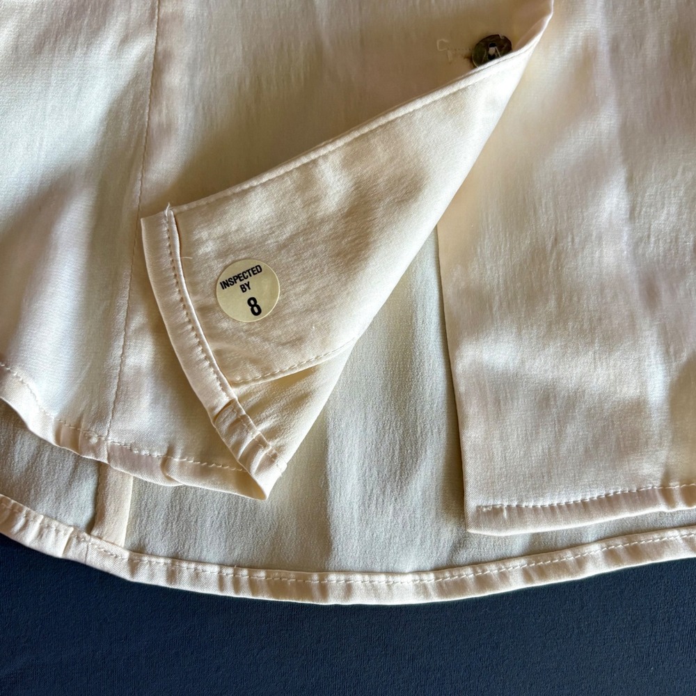 New w Tags - 1990s Todd Oldham Cream Silk Blouse | Size Small | Rare Deadstock - Picture 7 of 13